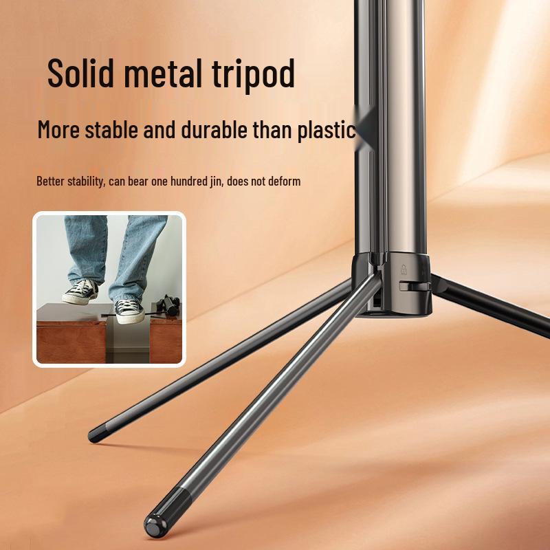 Multi-functional Metal Anti-Shake Bluetooth Selfie Stick and Tripod for Mobile Photography and Live Streaming