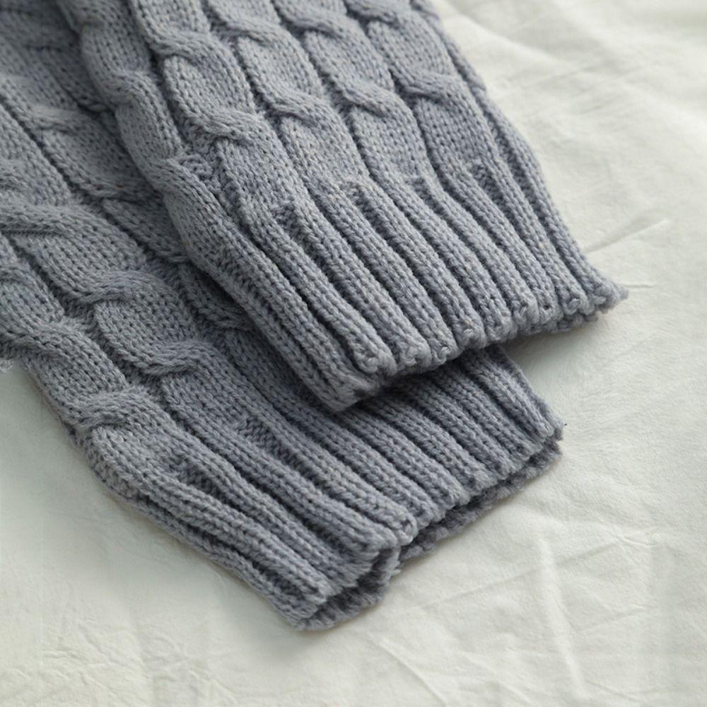 Twist Pattern Women Leg Warmers Solid Color Ankle Warmer Knitting Leg Warmers  Winter Season