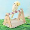 Stable Wooden Bird Platform with Tray Cockatiel Grinding Sticks  Cage Use