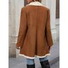 Abrigo de Invierno para Mujer Ropa Forro Polar Gamuza Medio Largo de Lana Casual Solapa de Muesca Chaqueta Cálida