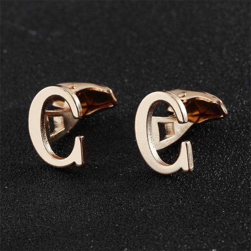 Exklusive goldene Alphabet Manschettenknöpfe für Herren - Elegantes Design für französische Hemden