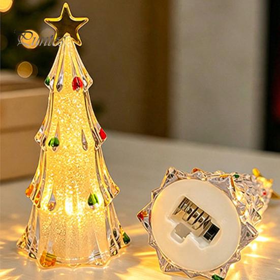 Romantic Ambient Lighting LED Lighted Christmas Tree Tabletop Decoration, Battery Operated Xmas Night Light, Holiday Party Decor Ornament with