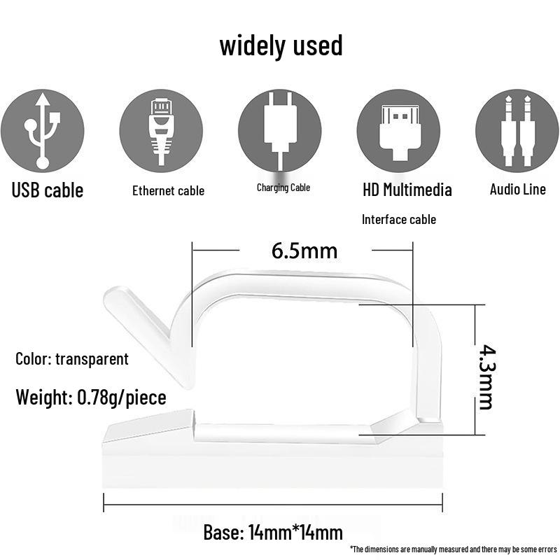 Klebbare Kabelclips für das Kabelmanagement - Starker Halt für Schreibtische & Wände