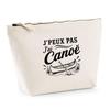 Toiletry Bag - PLANETEE - I Can't I Have Canoe (minimalist) - Beige - 100% Cotton - Metal Zip 3 L