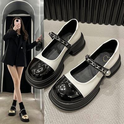 Fashionable and Comfortable Thick Bottom Mary Jane Shoes Women's Shoes Spring and Summer Shallow Mouth Single Shoes Loafers