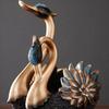 Red Wine Rack Ornaments Swan Home Living Room Dining Table Tray American Light Luxury Wine Cabinet Decoration Dining Cabinet
