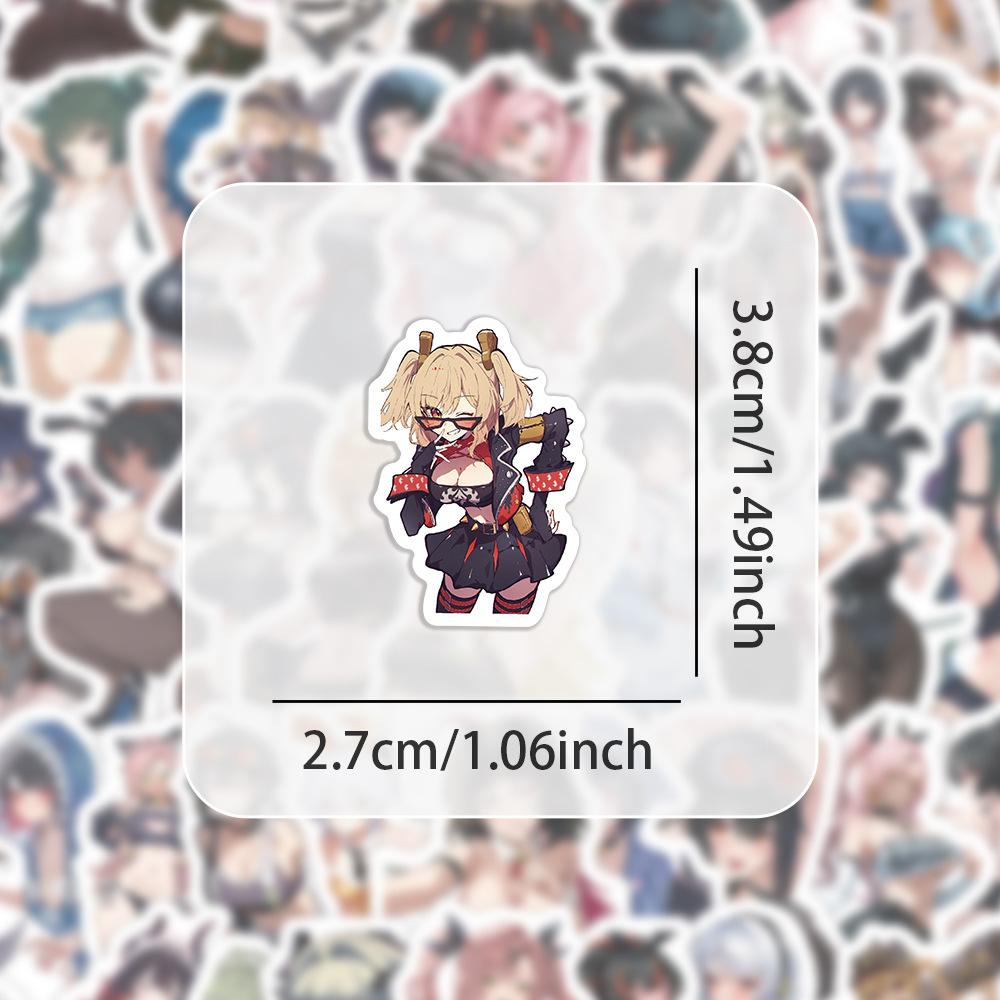 60pcs Game Stickers Anime Beauties Waterproof Sticker for DIY Scrapbooking Stationery Handbook Phone Water Cup
