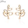 Casual Stainless Steel Tree of Life Earring for Women Lotus Grass Ear Jewelry Girls Delicate Flower Earrings Gifts Accessories