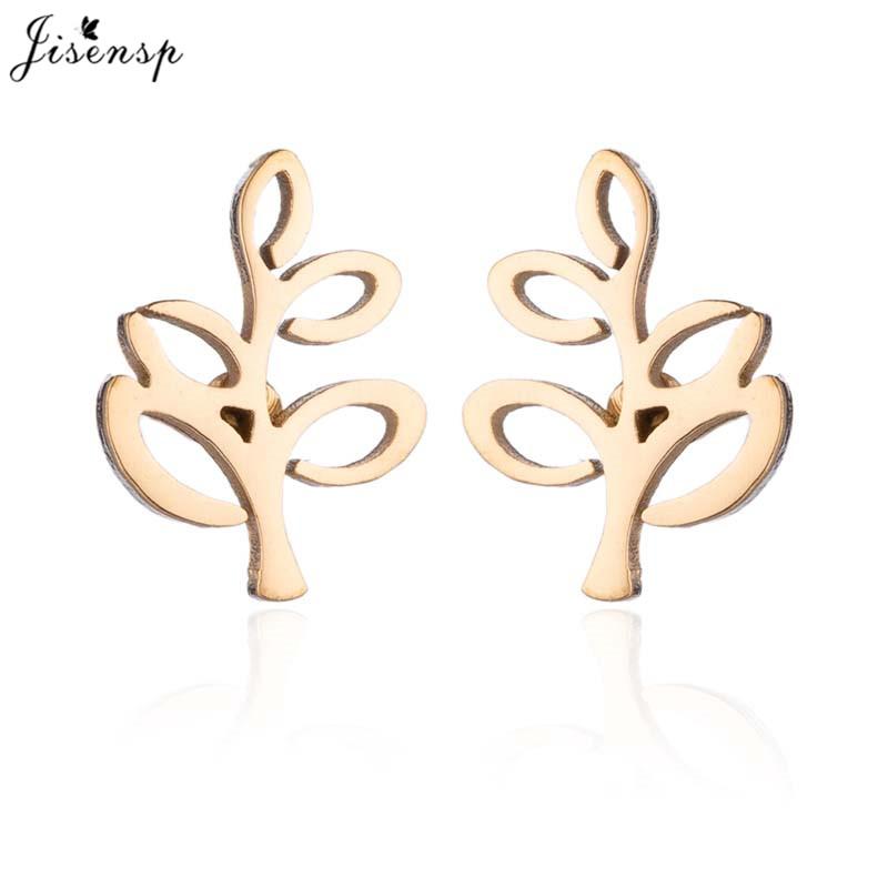 Casual Stainless Steel Tree of Life Earring for Women Lotus Grass Ear Jewelry Girls Delicate Flower Earrings Gifts Accessories