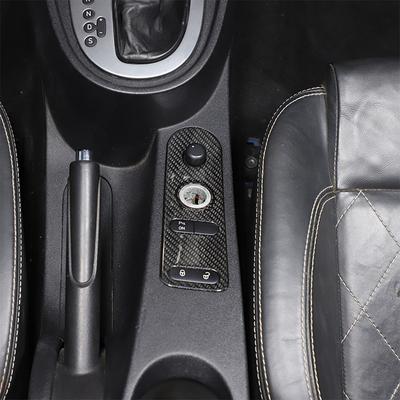 For SEAT Leon MK2 Altea 2005-2012 Real Carbon Fiber Car Gear Shift Panel Door Lock Button Switch Frame Trim Sticker