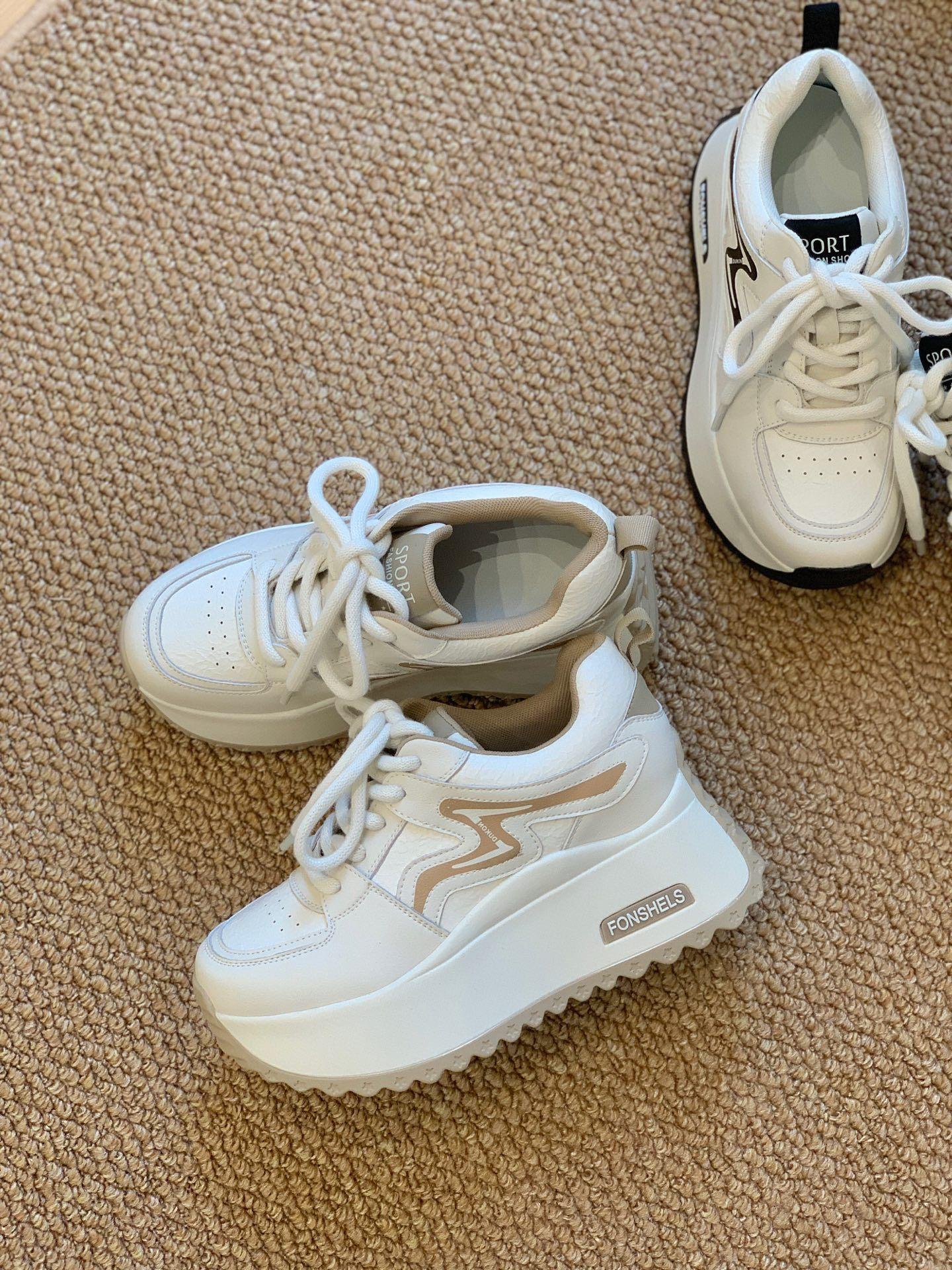 

Inner height increase dad shoes women 2025 autumn new retro German training shoes casual sports little white shoes lightweight Forrest Gump shoes 40