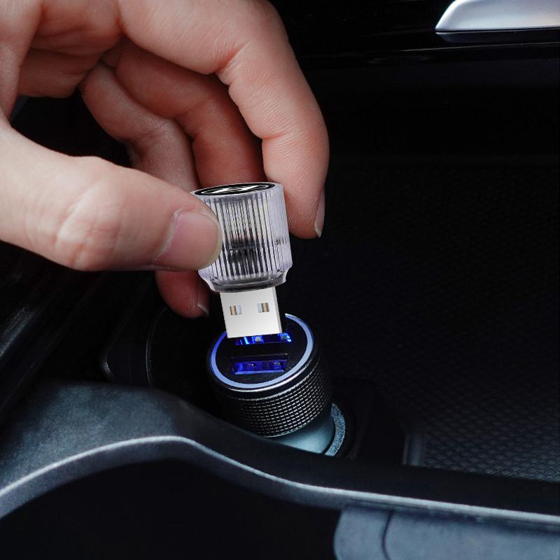 1 Pièce Lumière LED USB pour Voiture Lumière d'Ambiance Intérieure Auto Style Emblème de Voiture Pour Hyundai i30 Tucson Elantra Venue Palisade Terracan Accent Kona