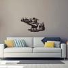 Deer & Woodland Cabin Metal Wall Art – Iron Deer Rustic Wall Decor, Crafted Iron Wall Decorations, Artwork and Stickers for Home
