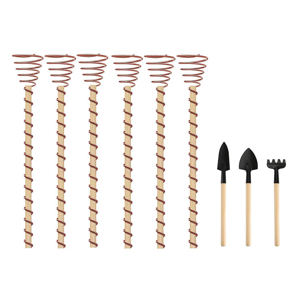 6PCS Electroculture Culture Copper Antenna Long Electroculture Copper Gardening Antennas for Growing Plants Fruits