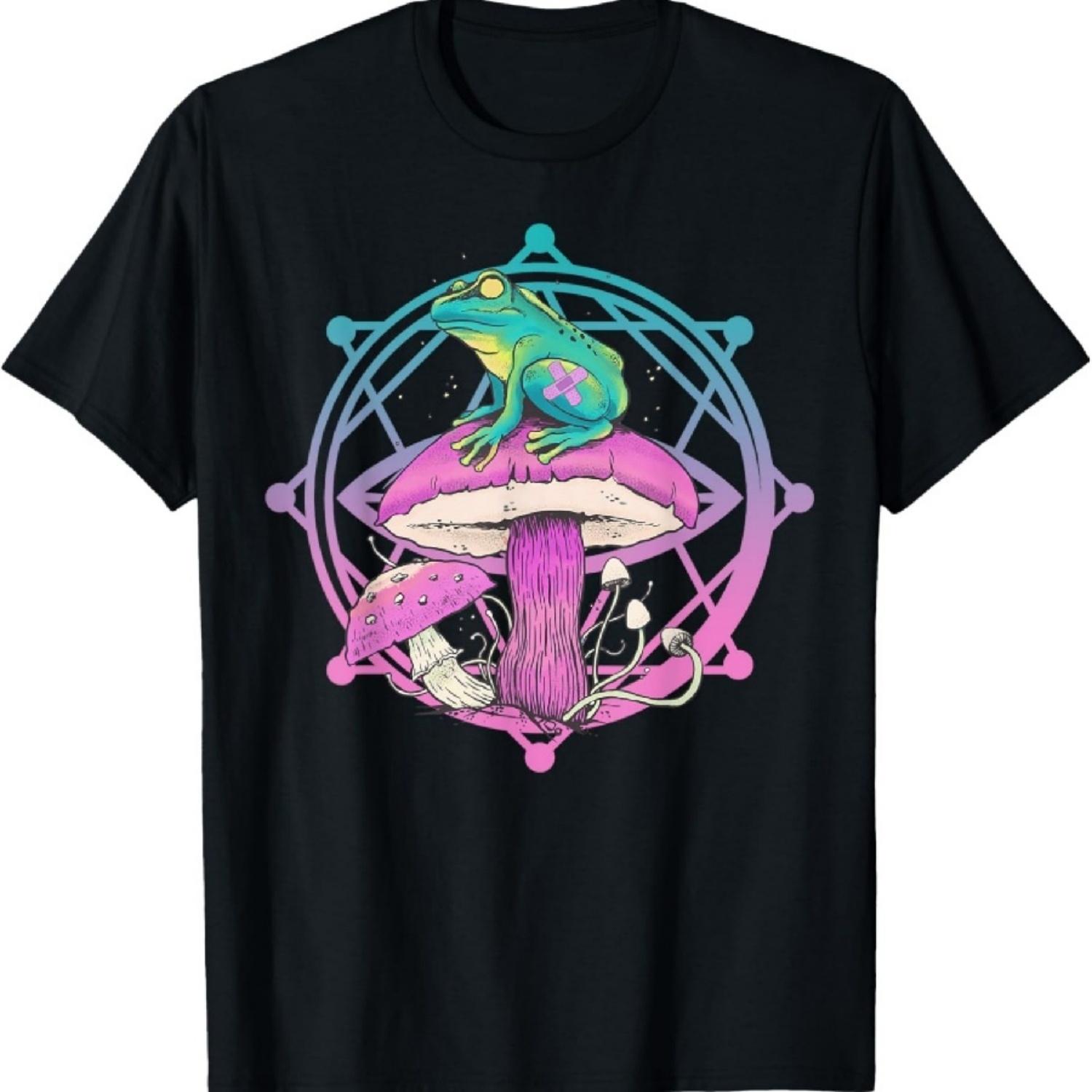 

Pastel Goth Mushroom Frog T-Shirt XXXXXL чёрный