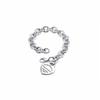 TIFFANY &CO Série Return to Formato de Coração Pulseira de Prata 925 Feminina Prata 67127838-Prata 6,5 polegadas