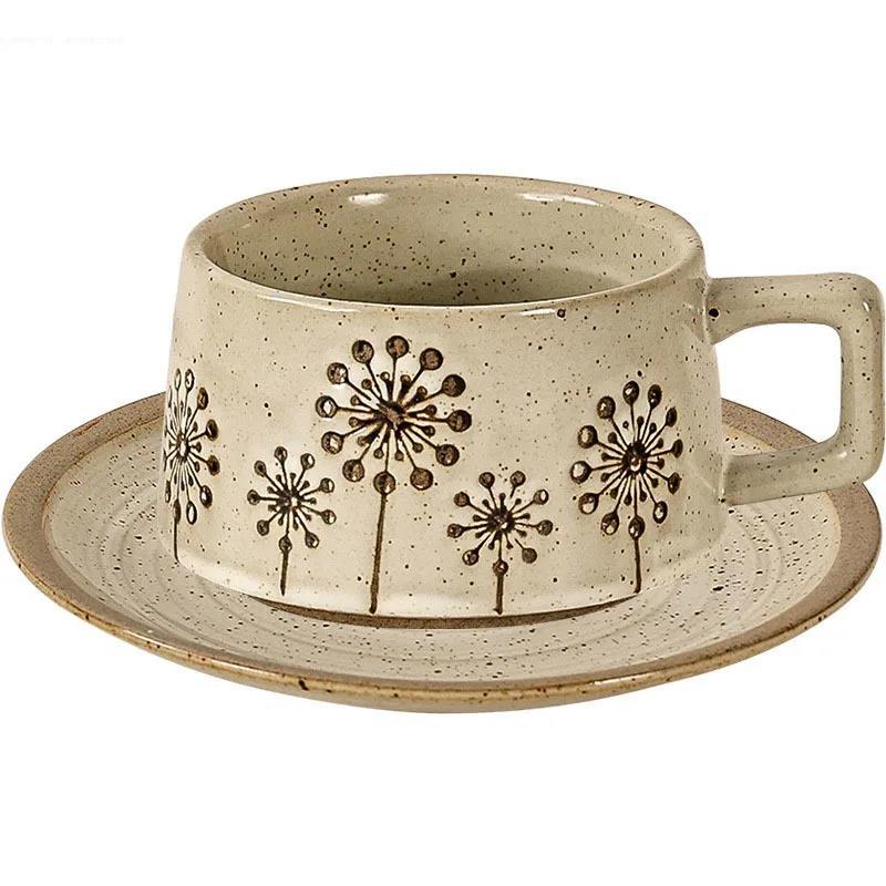 Japanese Retro Ceramic Mug Set Hand-painted Pattern Coffee Office Beverage Cup Milk Household Tea Cups Water