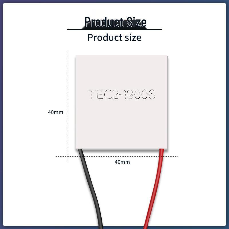 TEC2-19006 Multi-Stage Dual-Layer Semiconductor Cooler, 40x40mm, DC 12V.