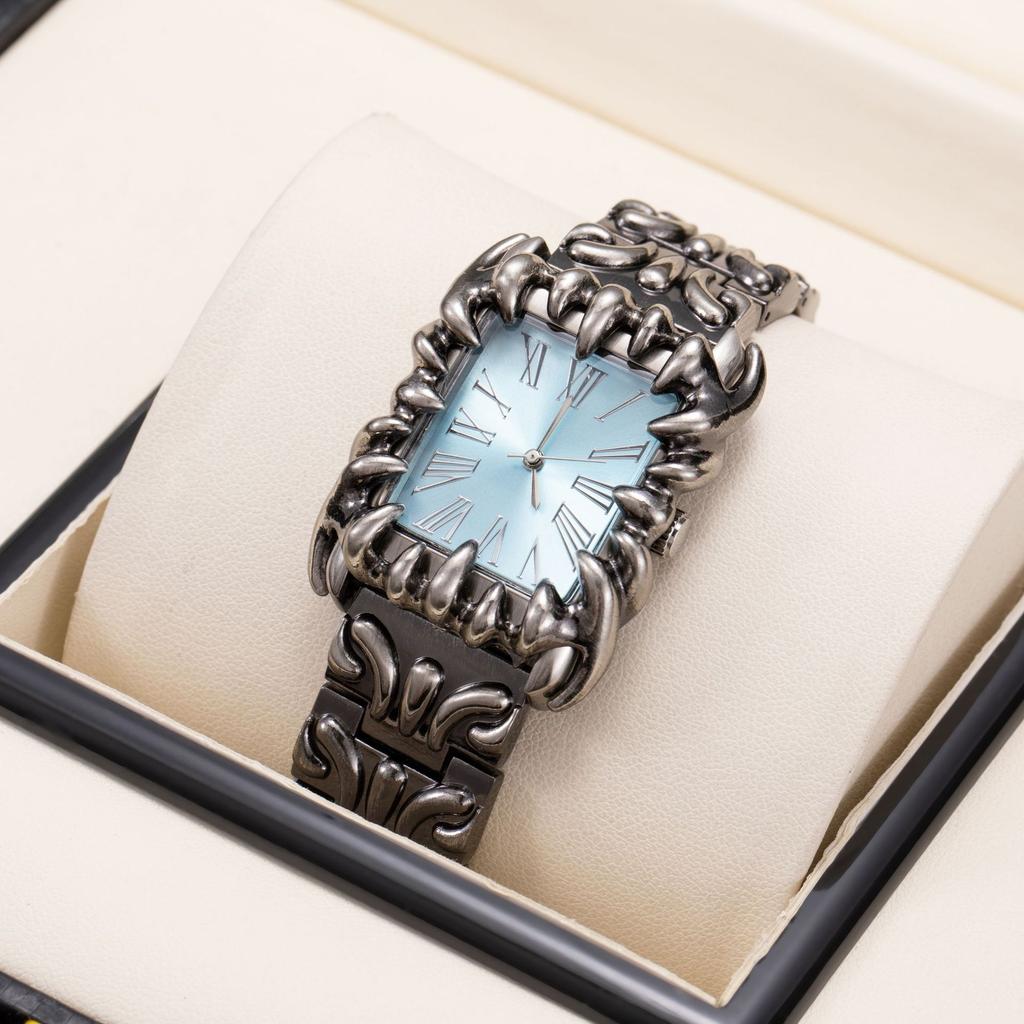 Wind Special-Shaped Square Claws Watch Men'S Millennium Retro Personalized Relief Pointed Claws Men'S Watch