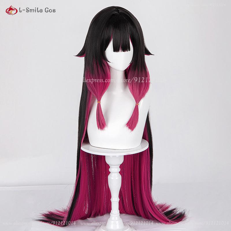 Parrucca Cosplay Columbina di Alta Qualità Damigella Fatui Colombina Cosplay Parrucche Anime Resistenti al Calore Capelli Sintetici + Cuffia per Parrucca