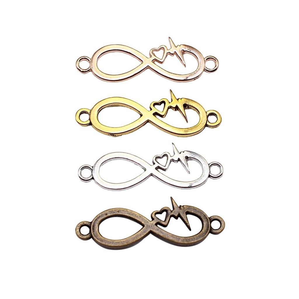 Infinity Connectors Heart Bracelets Charms Lightning Romantic Jewelry Findings