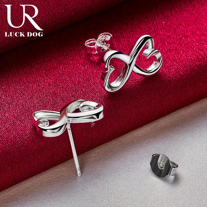 925 Sterling Silber Herzförmige Piercing Ohrringe Modischer Hochzeitsschmuck