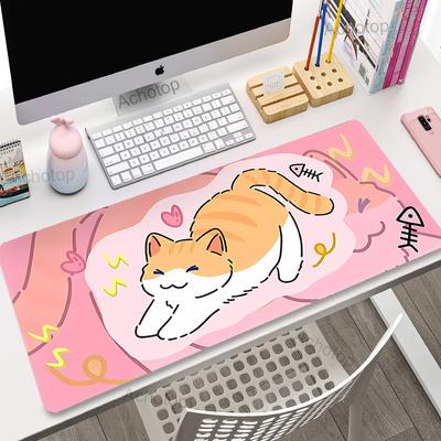 Kawaii Cat Mousepad Gamer XXL X Large Student Mouse Pad Computer Cute Keyboard Pad Mouse Pads Beast Desk Mat PC Mouse Pad