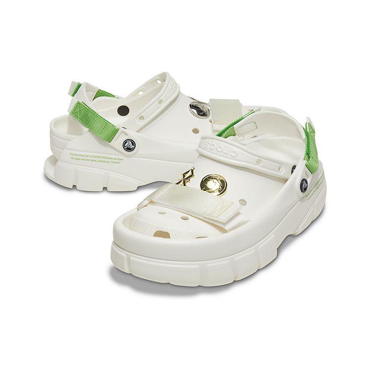 Sankuanz x Crocs Clog Wit Groen Unisex Sneakers 206900-100