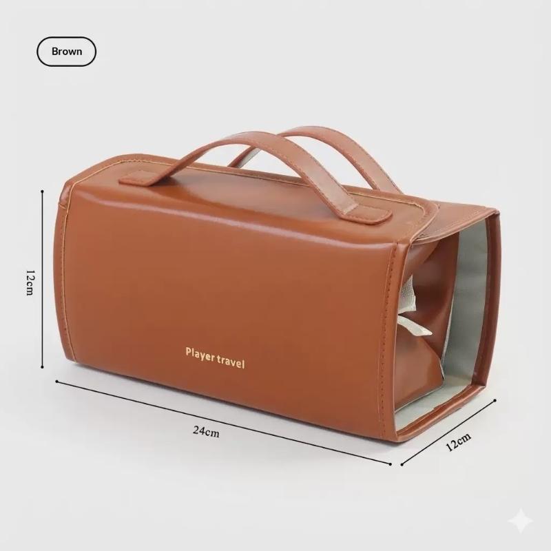 

2026 Detachable Foldable Makeup Bag Large Capacity Storage Bag Women S Handheld Travel Bag Portable For Outings кавовий