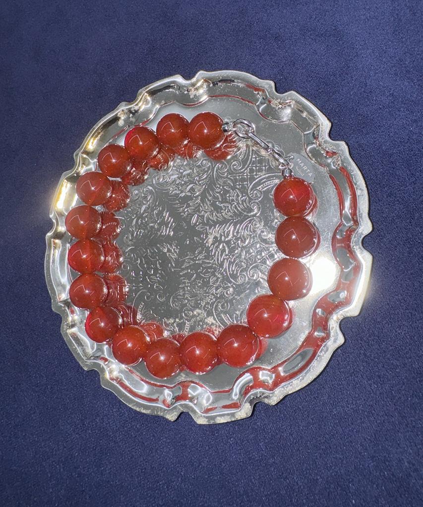 Marta 925 Silver. Carnelian Bracelet