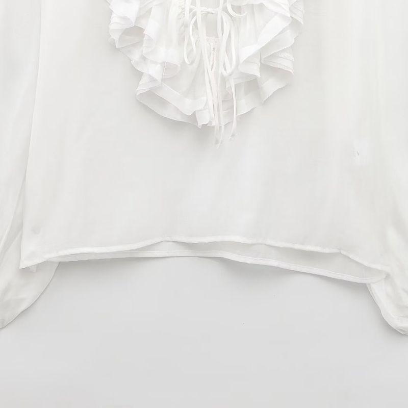 Kaslead New Arrival Women's Fashion Style Fashion Minimalist Laminated Decoration Long Sleeves Shirt 8544207