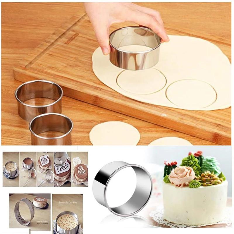 11Pcs Round Cookie Biscuit Cutters Circle Pastry Cutters Baking Circle Ring Mold