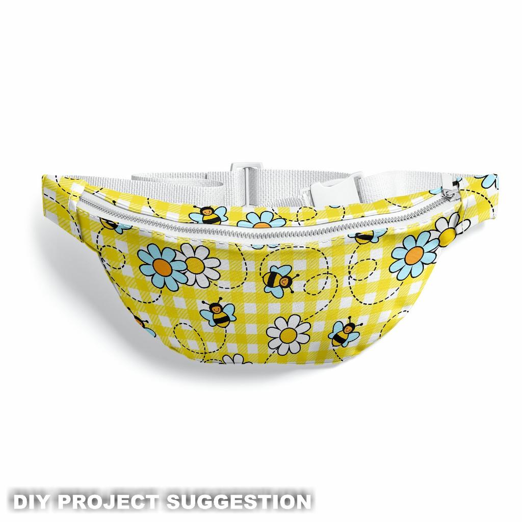 Outdoor Dekostoffe Oxford - Motiv Bienen Und Gänseblümchen