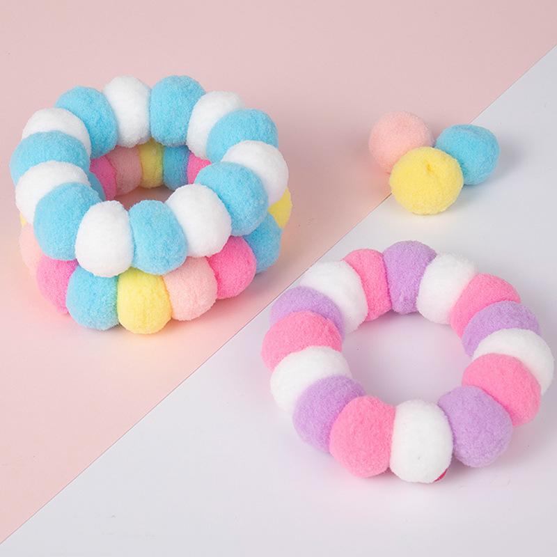 Pet Collar with Colorful Pom-poms, Handmade Woven Christmas Cat Collar, Corgi Neck Collar Accessories