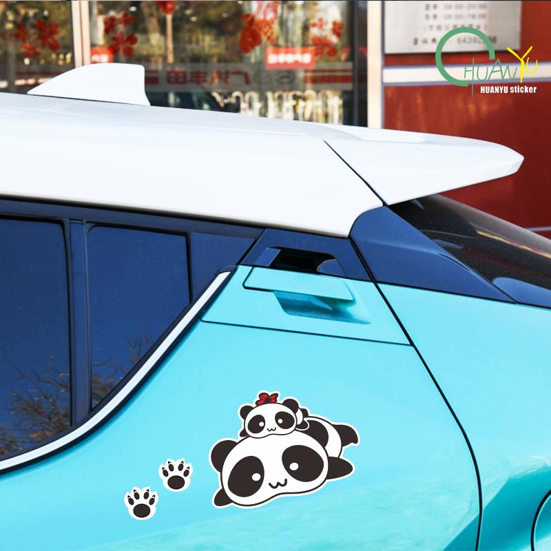 Cartoon cute panda car windows, motorcycle bumpers, luggage compartments, notebook stickers, stickers
