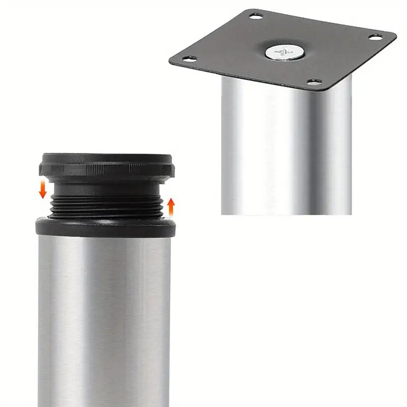 4Pcs Stainless Steel Adjustable Furniture Support Legs For Kitchen Cabinet Sofa TV Stand Furniture Feet
