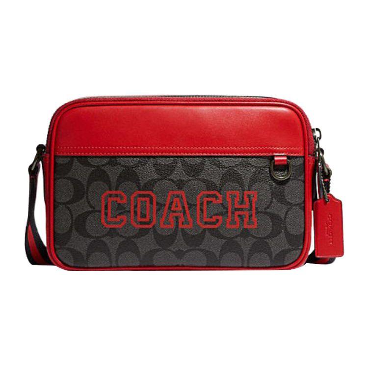 

Coach Graham 23 Classic Monogram Print Zipper Closure Canvas And Leather Medium Crossbody Bag Men bags Red CE638-QBVF4 Basic Set (Bag+Dust Bag)