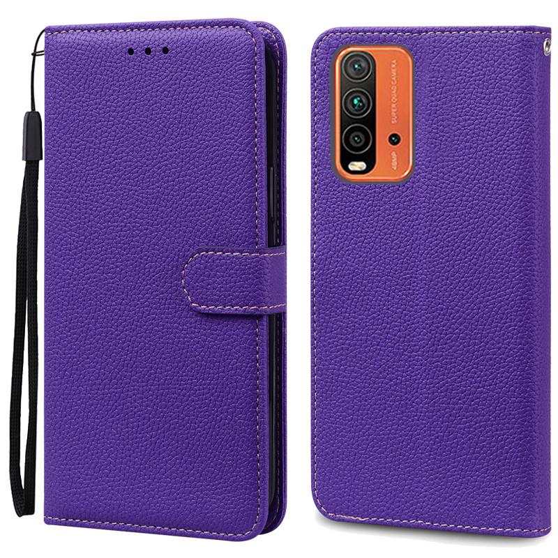 

Для Redmi 9T чехол роскошный кожаный чехол-кошелек флип для Xiaomi Redmi 9T Redmi9T чехол для телефона с держателем для карт книжка чехол Fundas For Redmi 9T темно-фиолетового