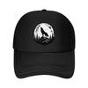 Howling Wolf Moon Forest Silhouette Mesh Baseball Cap For Womens Unisex FeUnisex Beach Dad Hat Hip Hop