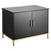 Cat Litter Box Enclosure Furniture, 70 cm Hidden Litter Box Cabinet with Metal Legs & Handle, Modern Style Cat Washroom House End Table, Fit Most of