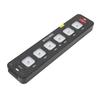 6 Gang Slim Switch Panel 4 Lighting Modes Automatic Dimmable Backlight Multifunction Switch Panel for Truck Boat