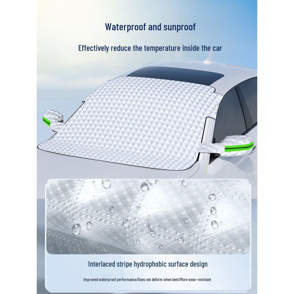 All-Season Universal Thickened Car Half Cover with Sun and Rain Protection