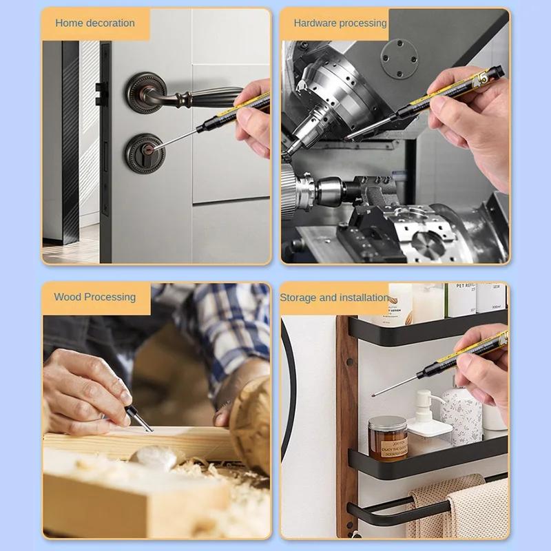 1/3/6PCS 45mm Deep Hole Long Head Paint Markers For Metal Perforating Waterproof Bathroom Woodworking Graffiti Paint Supplies