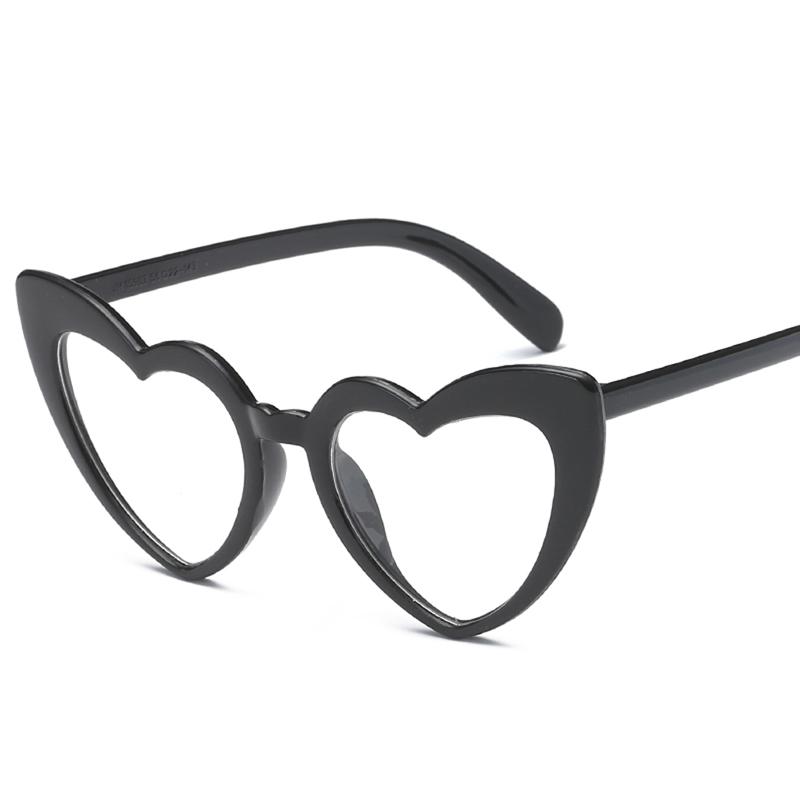 Heart Shaped Sunglasses Women Cat Eye Retro Love UV400 Black White Brand Eyewear Female Sun Glasses Men Shade