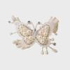 Handmade Korean Bridal Butterfly Hairpin with Floral Embellishments