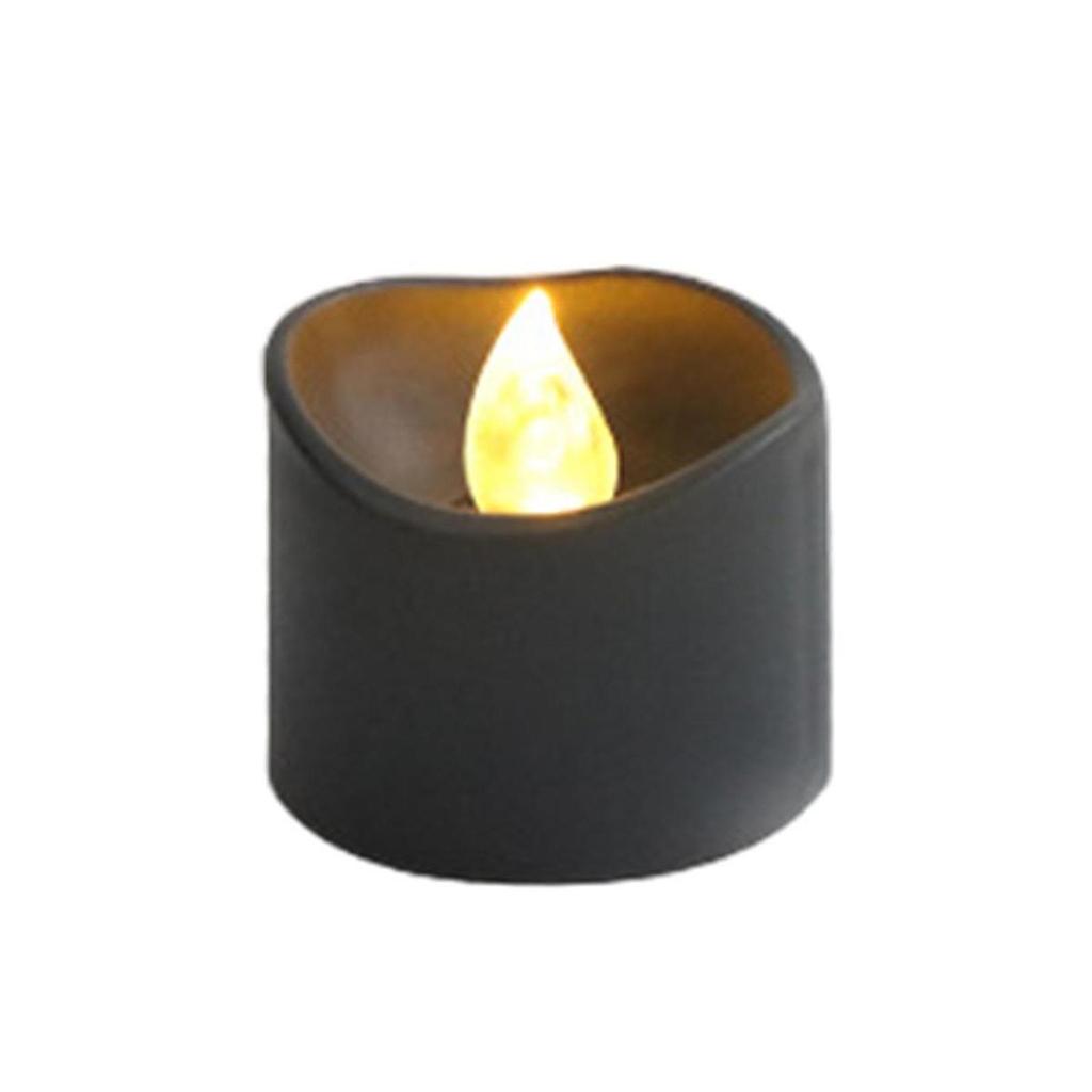 12x Black Flameless Tealight Candles for Fall Home Decoration Halloween