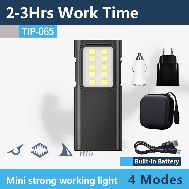 COB Flashlights 4 Lighting Modes Torch USB Rechargeable EDC Flashlight WIth Pen Clip Strobe for Fishing Camping Repair Torch