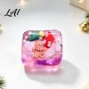 Portable Hand Exercisers for Office Christmas Stress Relief Toy with Internal Dolls Transparent Soft Maltose Fidget Toys Adults Desk Cube Sensory