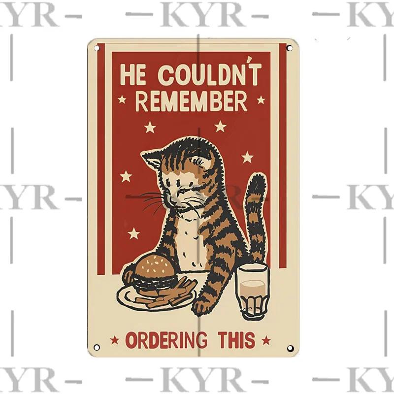 Haustiere Schwarze Katze Taschentuch Lässig Buch Tier Affe Trinken Blech Iron Painting Badezimmer Schlafzimmer Wohnzimmer Metallschild Wanddeko