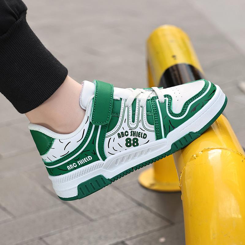 Longhong Spring and Autumn Middle-aged and Older Children's Boys' Sports Shoes Natal Children's Leisure Red Tide Girl Board Shoes